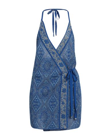 Circus Hotel Woman Mini Dress Blue Size 10 Polyester, Polyamide In Blue