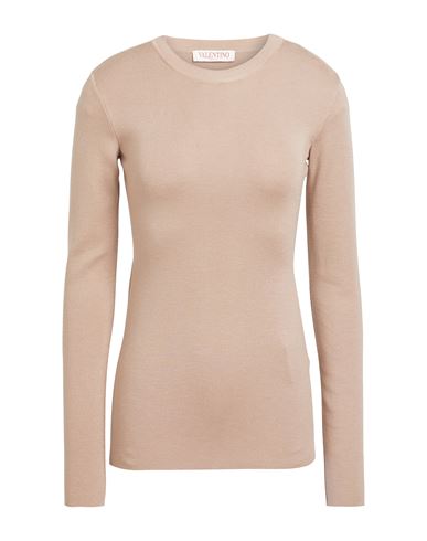 Valentino Garavani Woman Sweater Light Brown Size S Cashmere, Silk In Beige