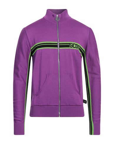 Gcds Man Cardigan Purple Size Xl Wool, Acrylic, Viscose, Polyester