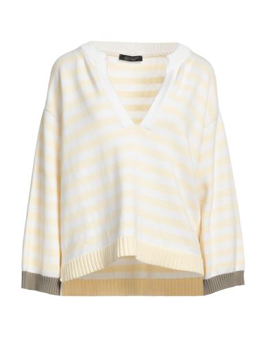Aragona Woman Sweater Light Yellow Size 10 Cotton