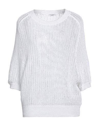 Peserico Open Knit Sweater In Pure White