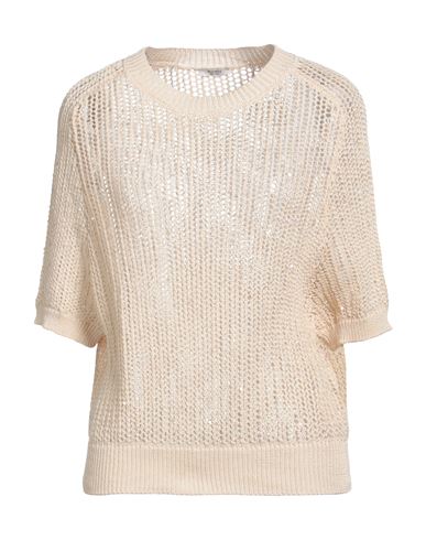 Peserico Woman Sweater Beige Size 6 Cotton, Polyester