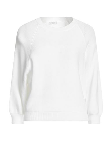 Peserico Easy Woman Sweater White Size 6 Cotton