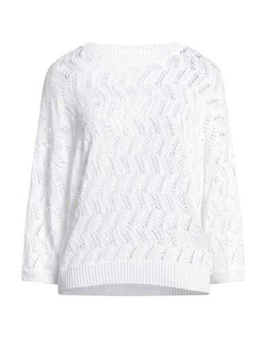 Peserico Easy Woman Sweater White Size 12 Viscose, Polyester