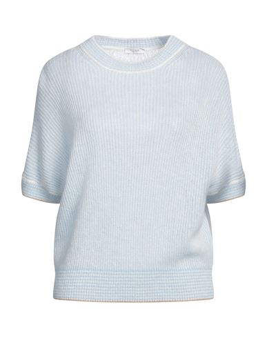 Peserico Woman Sweater Sky Blue Size 16 Baby Alpaca Wool, Polyamide, Virgin Wool