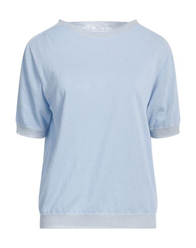 Peserico Easy Woman Sweater Light Blue Size 6 Cotton, Linen, Polyamide