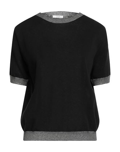 Peserico Easy Woman Sweater Black Size 8 Cotton, Linen, Polyamide