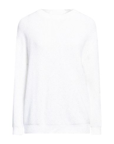 Brunello Cucinelli Woman Sweater White Size Xl Cotton, Polyester, Brass In White