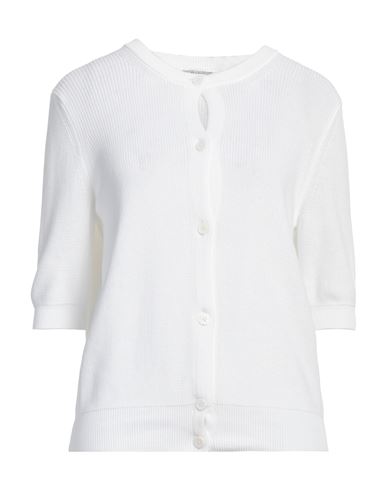 Peserico Woman Cardigan White Size 6 Cotton