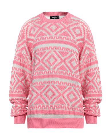 Dsquared2 Man Sweater Pink Size M Cotton, Linen