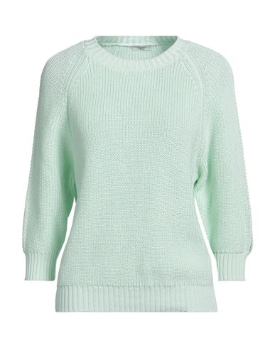 Peserico Woman Sweater Light Green Size 10 Cotton, Metallic Fiber
