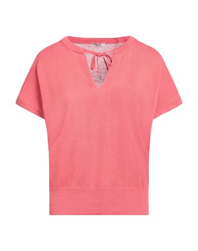 Peserico Woman Sweater Coral Size 6 Linen, Cotton In Red