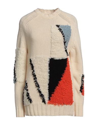 Jil Sander Woman Sweater Ivory Size S Wool, Polyamide, Mohair Wool In White
