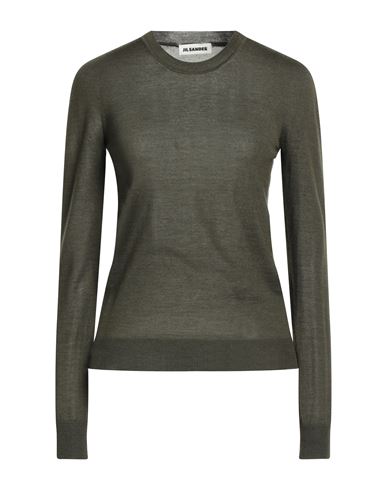 Jil Sander Woman Sweater Military Green Size 0 Cashmere, Silk