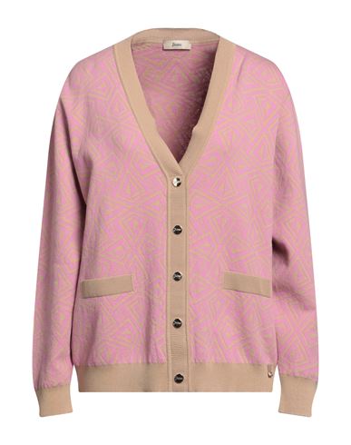 Herno Woman Cardigan Pink Size 6 Cotton, Viscose, Polyester