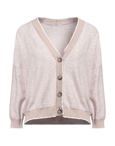 Peserico Easy Woman Cardigan Beige Size 6 Cotton