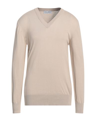 Dolce & Gabbana Man Sweater Beige Size 46 Cotton