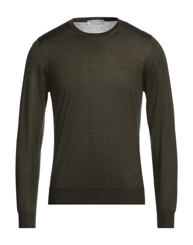 Shop Mauro Ottaviani Man Sweater Military Green Size 42 Cashmere, Silk