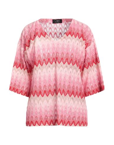 Shop Clips Woman Sweater Pink Size Xl Cotton, Polyester, Metallic Fiber