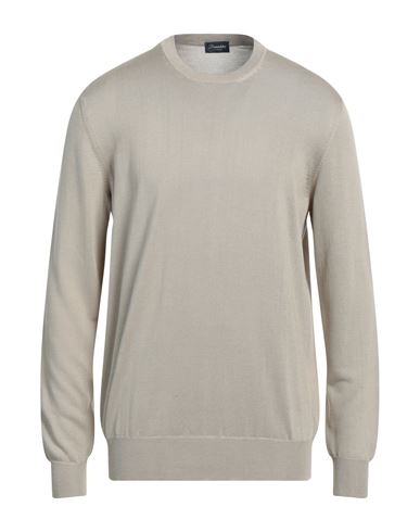 Drumohr Man Sweater Beige Size 42 Silk