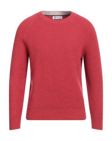Brunello Cucinelli Man Sweater Red Size 42 Cotton