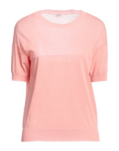 Peserico Easy Woman Sweater Salmon Pink Size 6 Cotton, Linen, Polyamide