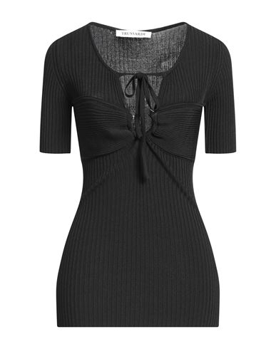 Trussardi Woman Sweater Black Size L Viscose, Polyester