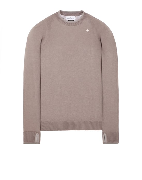 Stone Island Tricot Gris Coton, Laine In Gray