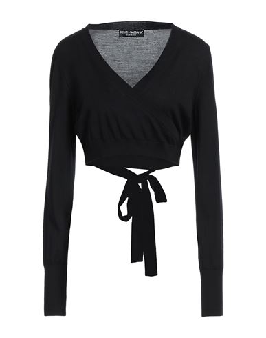 Dolce & Gabbana Woman Wrap Cardigans Black Size 6 Virgin Wool