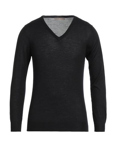 Cruciani Man Sweater Black Size 48 Cashmere, Silk