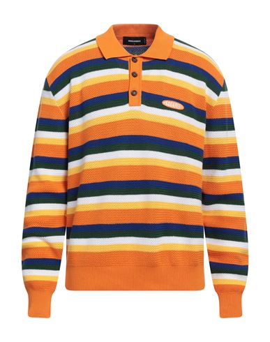 Dsquared2 Man Sweater Orange Size L Cotton