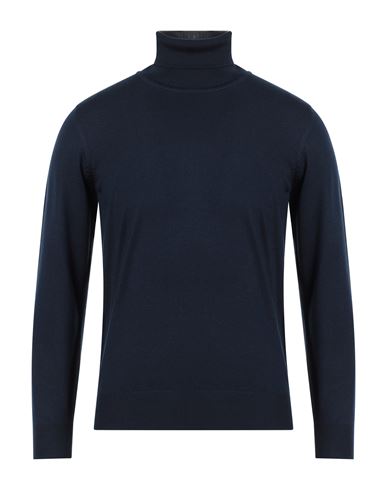 Cruciani Man Turtleneck Navy Blue Size 48 Wool In Black