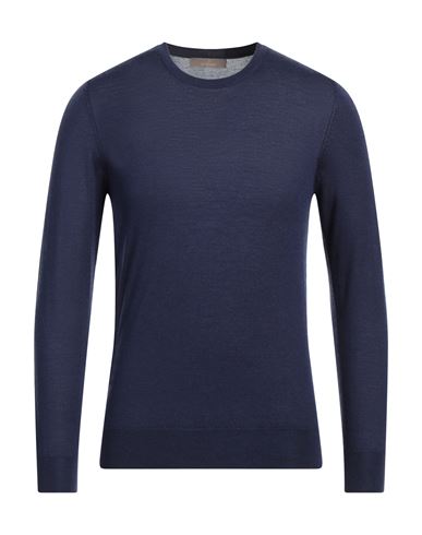 Cruciani Man Sweater Navy Blue Size 46 Cashmere, Silk