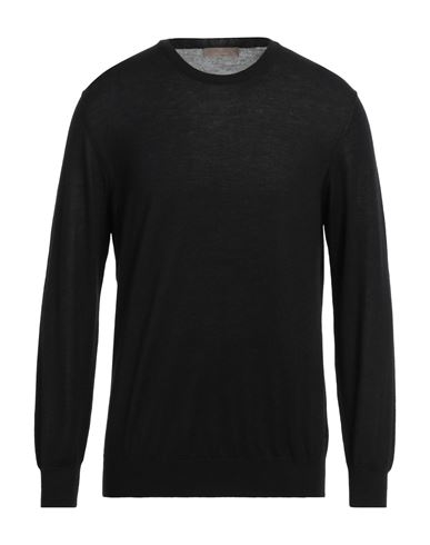 Shop Cruciani Man Sweater Black Size 48 Cashmere, Silk