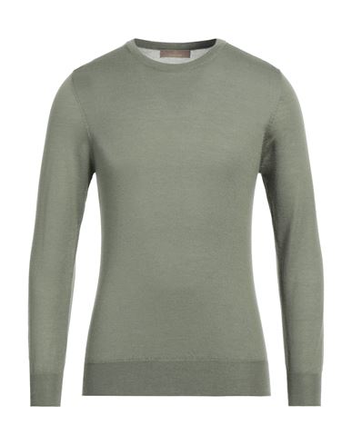 Cruciani Man Sweater Military Green Size 48 Cashmere, Silk