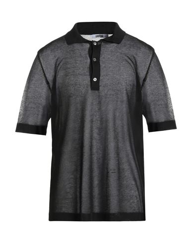 Grifoni Man Sweater Black Size 44 Viscose, Polyester In Black