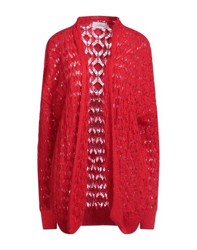 Shop Soallure Woman Cardigan Red Size M Acrylic, Mohair Wool, Polyamide