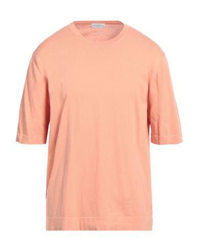 Ballantyne Man Sweater Apricot Size 48 Linen In Orange
