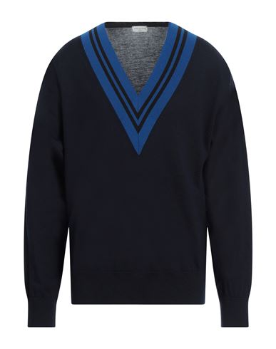Dries Van Noten Man Sweater Midnight Blue Size Xl Merino Wool