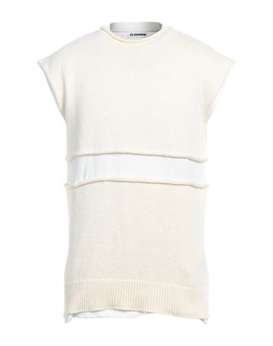 Jil Sander Man Sweater Off White Size L Cotton