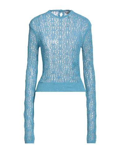 Stella Mccartney Woman Sweater Light Blue Size 8-10 Cotton, Polyamide