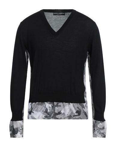 Dolce & Gabbana Man Sweater Black Size 44 Virgin Wool