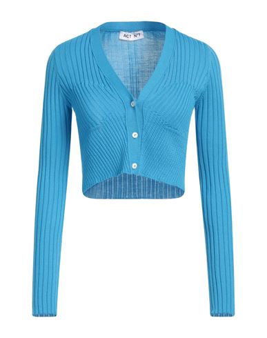 Act N°1 Woman Cardigan Azure Size 6 Wool In Blue