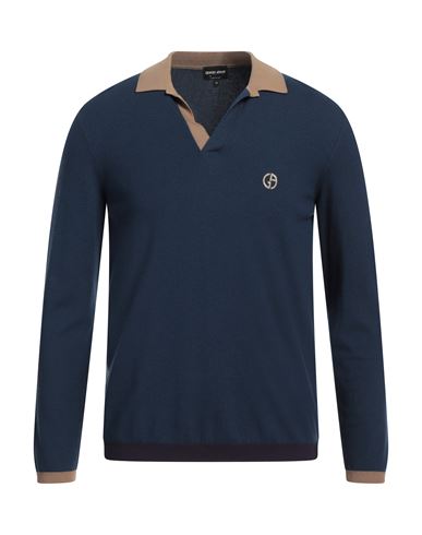 Giorgio Armani Man Sweater Navy Blue Size 44 Virgin Wool