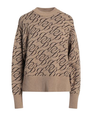 Blumarine Woman Sweater Light Brown Size 6 Wool In Beige