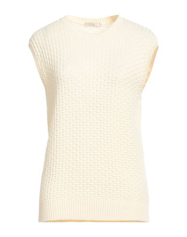 Circolo 1901 Woman Sweater Light Yellow Size L Cotton