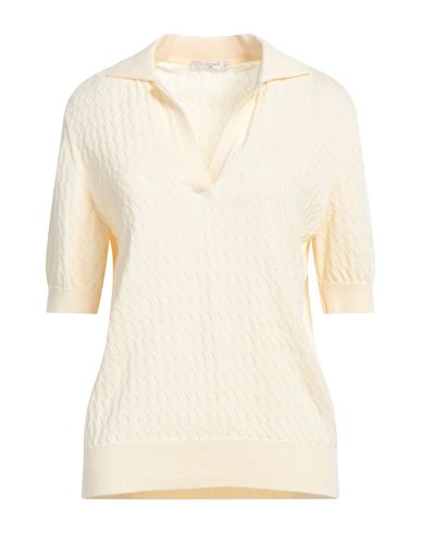Circolo 1901 Woman Sweater Light Yellow Size L Cotton