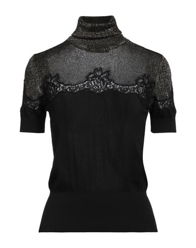 Dolce & Gabbana Woman Turtleneck Black Size 10 Viscose, Cashmere, Cotton, Silk, Polyester