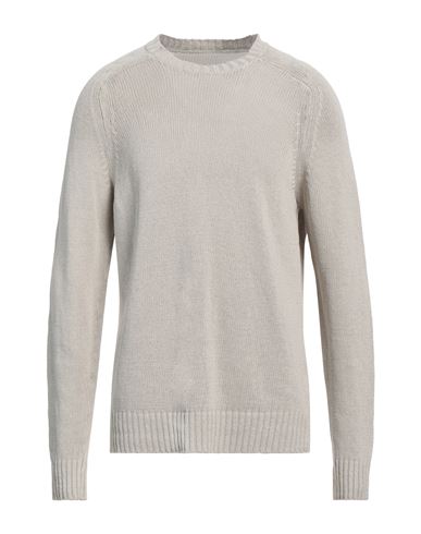 Shop Circolo 1901 Man Sweater Light Grey Size M Linen, Cotton