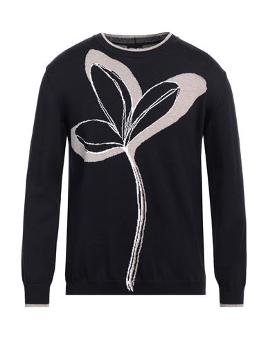Shop Giorgio Armani Man Sweater Midnight Blue Size 46 Cotton, Cashmere